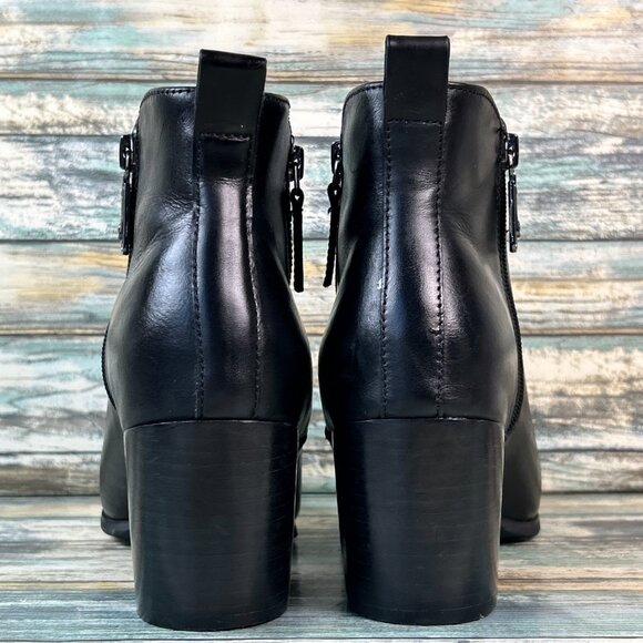 Blondo Womens 8.5M Waterproof Ankle Boot Black Double Zipper Casual Winter Work - Picture 6 of 12